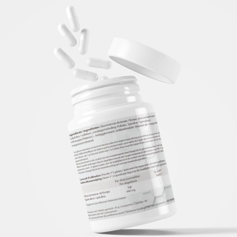 Top-konjac  glucomannane et spiruline