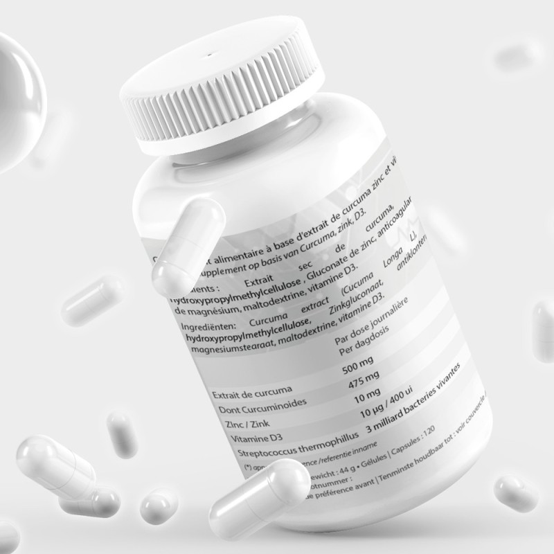 Curcuma complex avec vitamine D et zinc Nutri-Shop