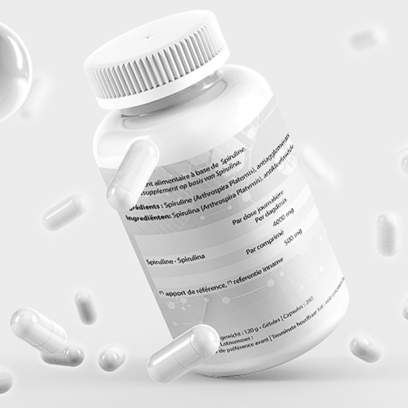 Spiruline en comprimé de 500 mg Nutri-Shop