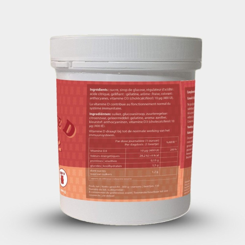 Ourson D-vitamine 400 ui vitamine D3 (pour enfants)