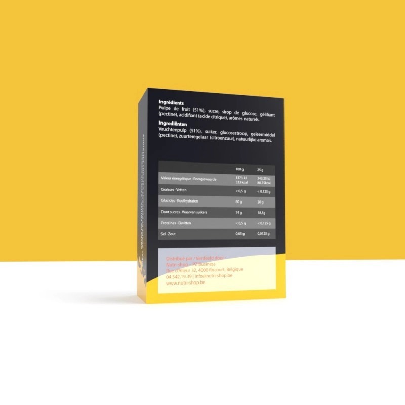 Pâtes de fruits énergétiques 8 x 25 gr Citron