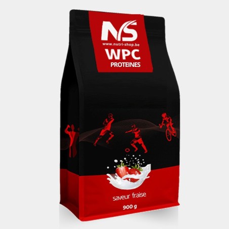 Whey fraise Protéines WPC 0.9 kg
