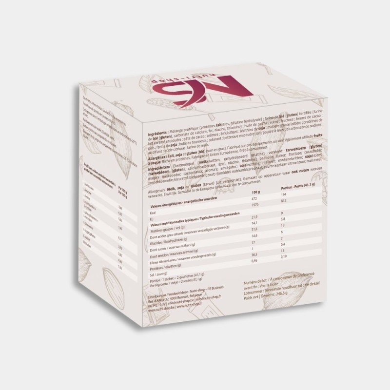 Barres protéinées Gaufrettes fraise