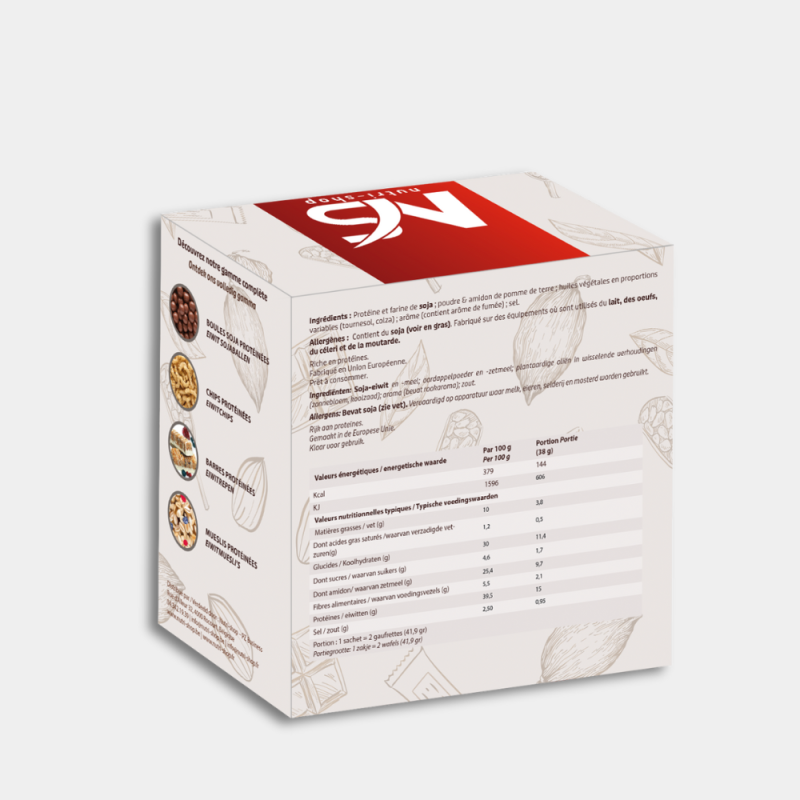 Chips protéinées zippers arôme barbecue 4 sachets