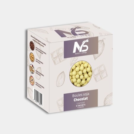 Boules soja chocolat blanc protéinées 6 sachets